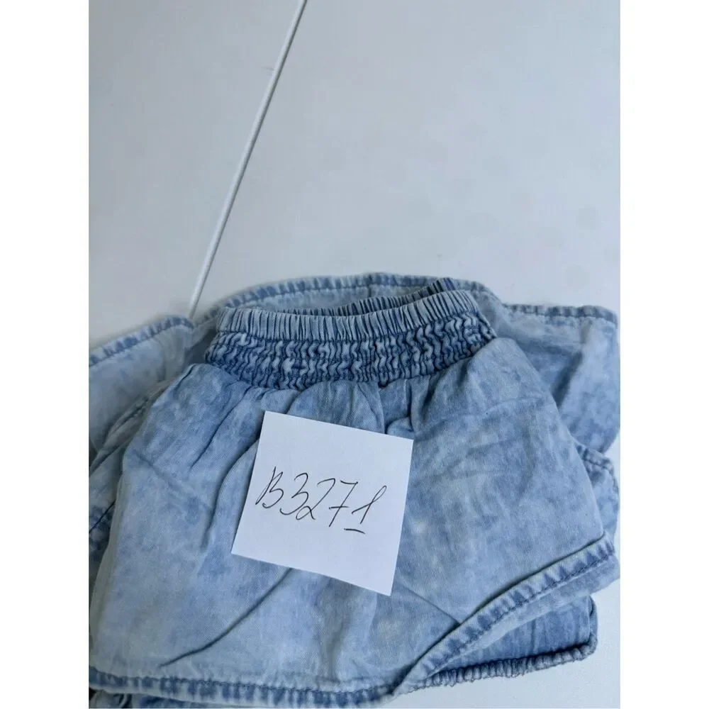 Wonder Nation Light Blue Girls Skort Size 5T Ruffle Smocked Details